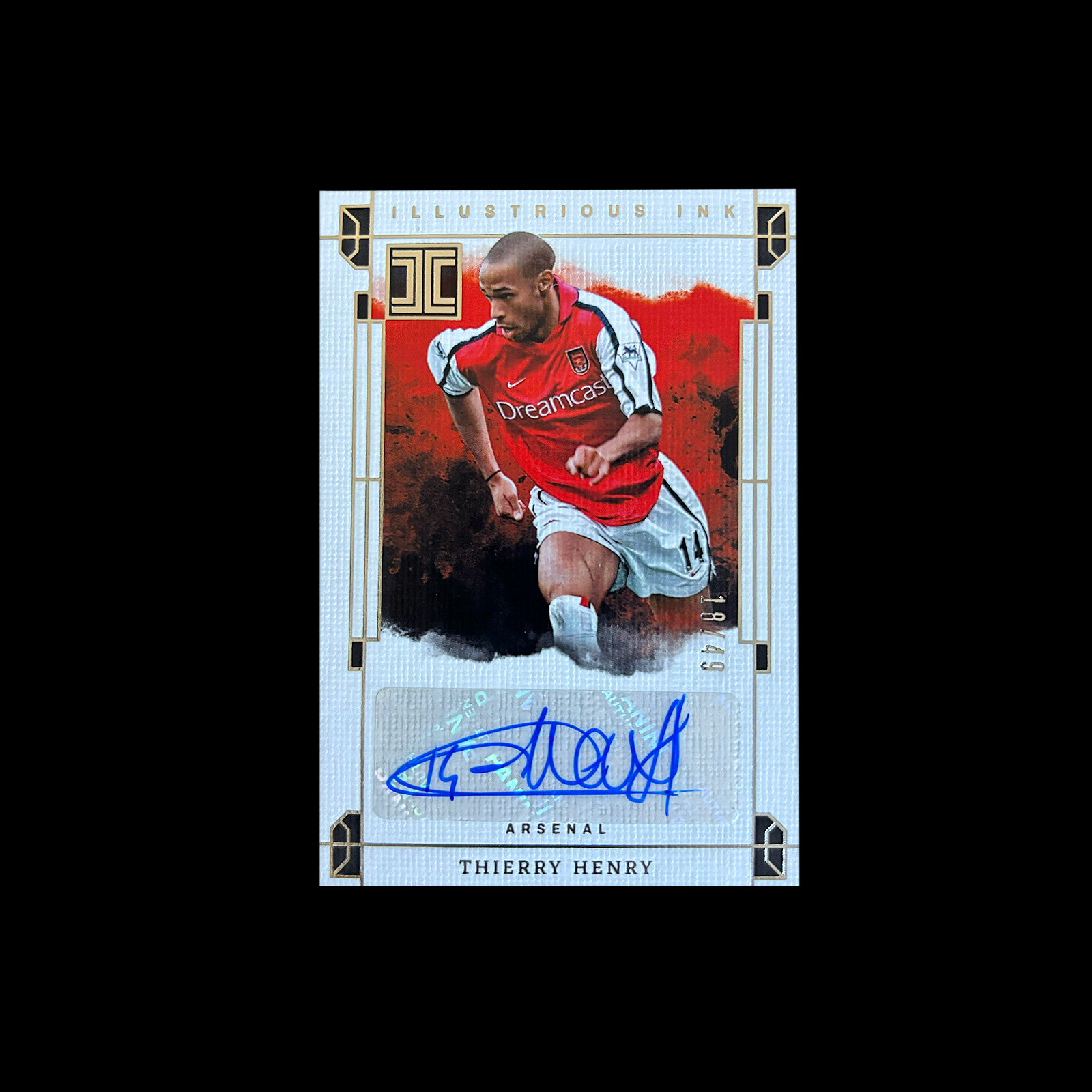 2023-24 Panini Immaculate Thierry Henry Illustrious ink, auto 18/49