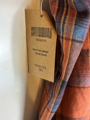 Duluth Trading Hombres 3XL Free Swingin' Naranja Franela Boxer Shorts Ropa Interior Nuevo - Imagen 3 de 8