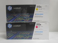 HP 212A W2122A Laser Printer Toner Cartridge Yellow Magenta LOT OF 2 NEW
