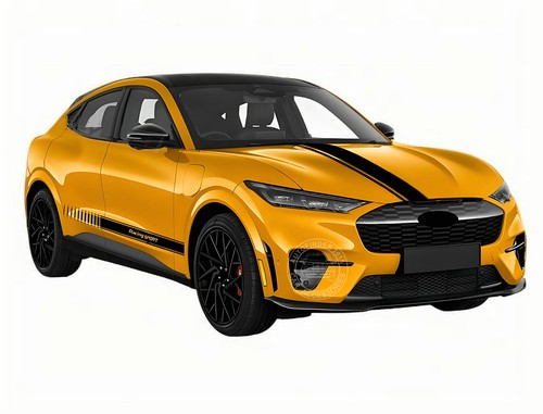 Car Hood And Side Door Sticker Decal For Ford Mustang Mach E Racing Sport Stripe - Foto 4 di 9