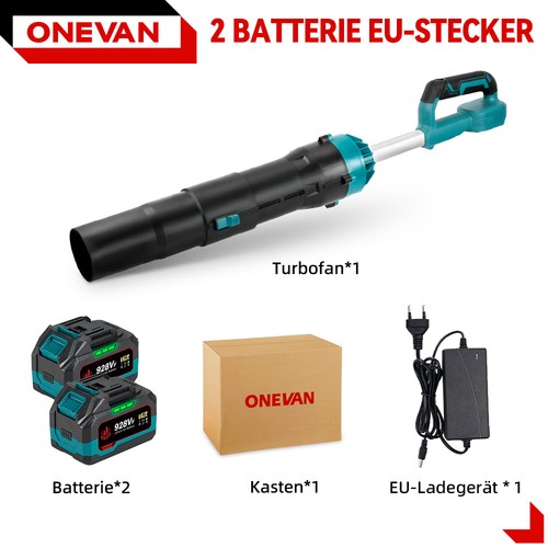 Akku Gebläse Laubbläser Turbogebläse Laubgebläse Blower Turbofan für Makita 18V - Bild 20 von 20