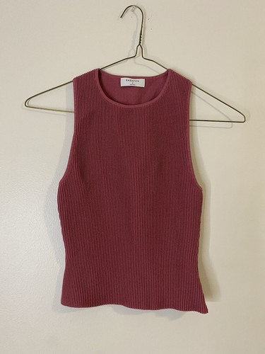 Aritzia Babaton Women’s Ribbed Pink Tank Top Small