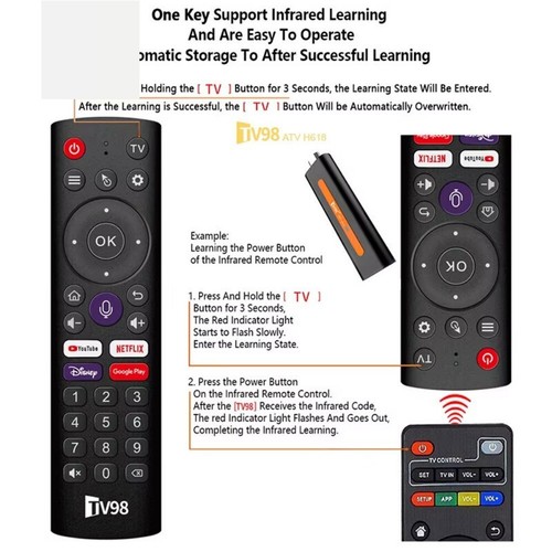 Android 14 TV Stick - 2.4/5G Dual WiFi6, BT 5.0, 2G+16G ATV TV98 H618 Smart 8K - Bild 4 von 8