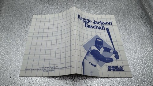 Reggie Jackson Baseball Sega Master System W/Manual Rare Blue Label 1988 #1269 - Picture 10 of 13