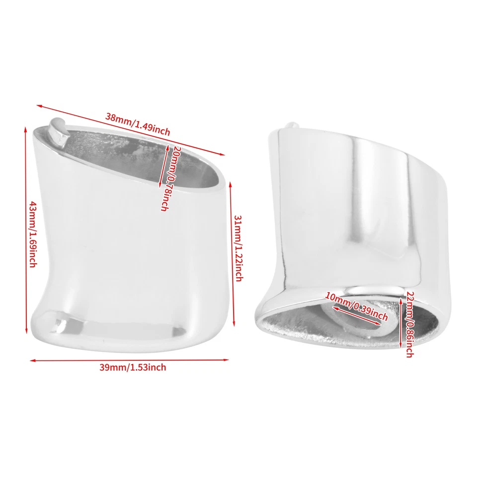 Chrome Rear Turn Signal Mount Bracket Fit For 92-up Harley Sportster XL 883 1200 - Image 3 of 4