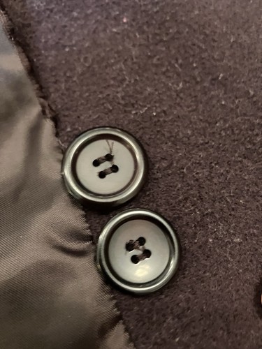 Vintage Larry Levine Blazer Womens M Chocolate Wool Jacket  Classic 2 Button - Picture 3 of 7