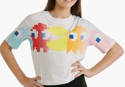 Justice Girls Pacman Cropped Tee L - Picture 1 of 8