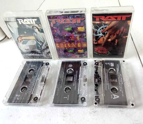 Ratt -3 Cassette Lot - Collage/ Detonator / Reach For The Sky - VG+ - Picture 4 of 4