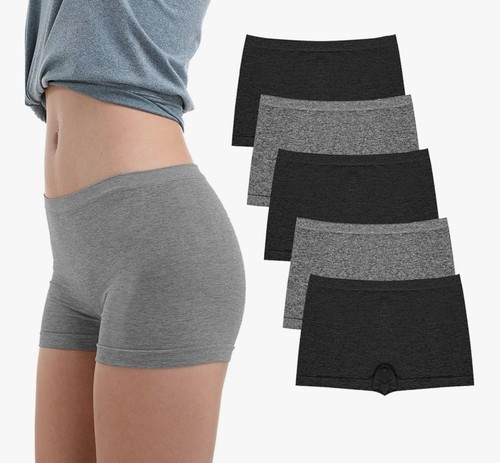 Laleste Damen Boyshorts Unterwäsche volle Abdeckung nahtlos weich Stretch 5er Pack M - Bild 1 von 3