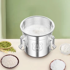 Cereal Container Kitchen Stainless Steel Food Flour Oil Storage Bucket Canister
