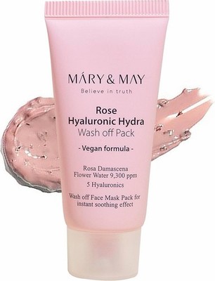 Mary&May - Rose Hyaluronic Hydra Wash Off Pack - 30g Free Shipping