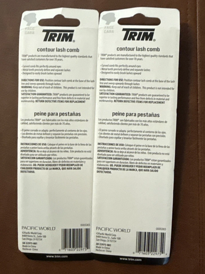 2 Pack Trim Beauty Care Contour Lash Comb B6 - Image 2 of 2