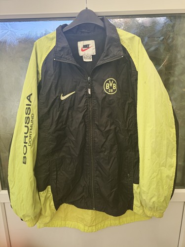 ⭐️ Vintage NIKE Football BORUSSIA DORTMUND Men's RAIN JACKET 1997/98 LARGE ⭐️ - Picture 1 of 11