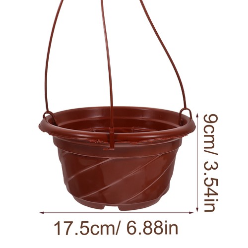 16 Pcs Hanging Flower Pots Plastic Plant Holders with Hooks for Indoor Use - Bild 3 von 12