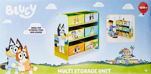 Bluey Kids Bedroom Toy Multi Storage Unit - Picture 1 of 2