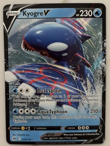 Kyogre V 037/159 Crown Zenith Holo NEAR MINT