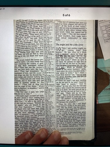 The Holy Bible NIV Ultrathin Reference Blue Genuine Leather Index Holman 1986 AC - Picture 17 of 20
