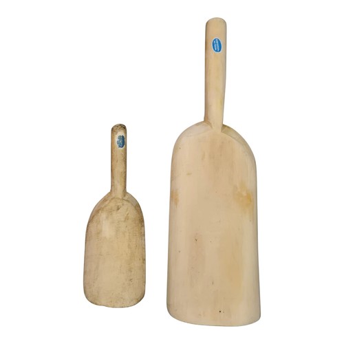 Juego de cucharas de madera talladas a mano vintage de 12 1/2" de largo casa de campo primitiva - Imagen 3 de 5