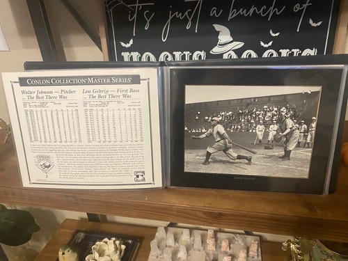 Conlon Collection color masters set of 8X10 photos W/binder Babe Ruth Ty Cobb #d - Picture 5 of 13