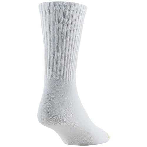Men's Cotton Blend Athletic Crew Socks, 6-Pairs Large White - Picture 5 of 5