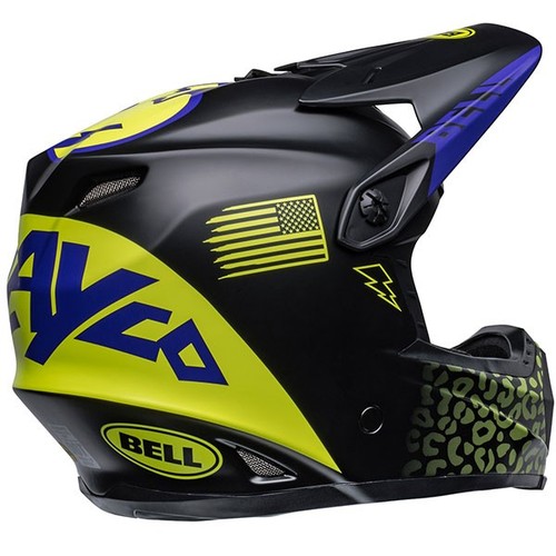 Bell Moto 9 Mips Slayco Kids Motorbike Motorcycle Helmet Matt Black Yellow - Picture 3 of 9