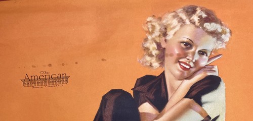 1940's Earl Moran Original Poster "The American Girl" The Automatic Switch Corp. - Picture 20 of 24
