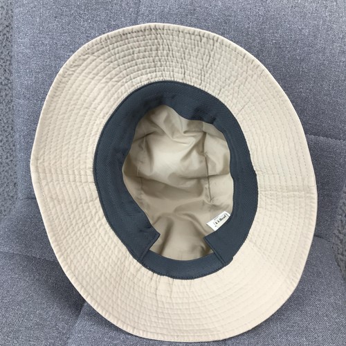 LL Bean Hat Cap Strap Back Large Beige Outdoor Hiking Fishing Sun Mens Polyester - Picture 5 of 8