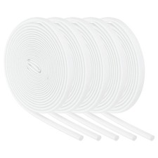 5Pcs Wire Insulation Braid Fire Sleeve,9.8Ft-5mm ID White, High Temp Silicone