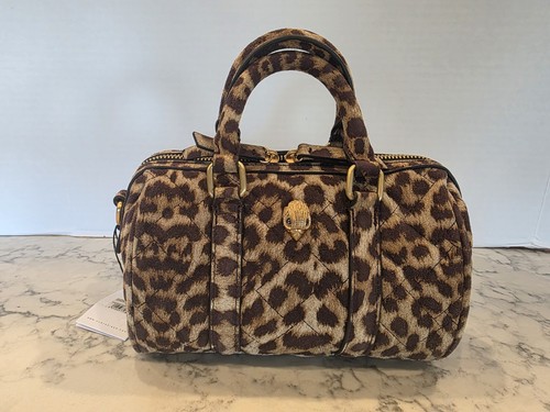 New Kurt Geiger Small BOSTON BAG Leopard Print SUEDE Brown $245 - Picture 11 of 16