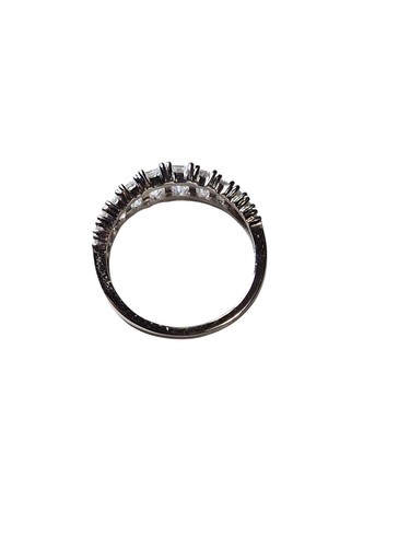 QVC Diamonique Sterlingsilber abgestuft Baguette CZ Damenring 3,6 g Größe 10 - Bild 2 von 8
