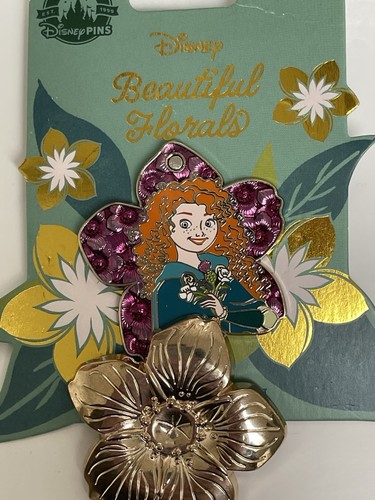 Disney Beautiful Florals Brave Merida Limited Edition LE 4000 Slider Disney Pin