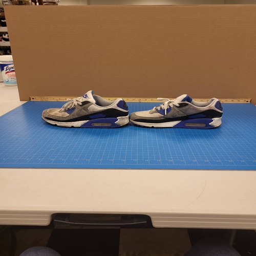 Scarpe da corsa Nike Air Max 90 uomo taglia 8 grigio blu sneakers atletiche retrò - Foto 6 di 12