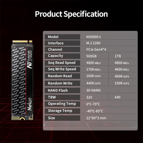 Netac 2TB 1TB 500GB 256GB M.2 PCIe SSD 2280 NVMe Internal Solid State Drive lot - Picture 50 of 56