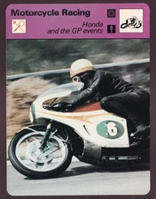 HONDA & THE GRAND PRIX Motorcycle Racing Mike Hailwood 1978 UK SPORTSCASTER CARD