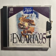 Microsoft Encarta Interactive Multimedia Encyclopedia  95 Cd-Rom, 1994 Vintage