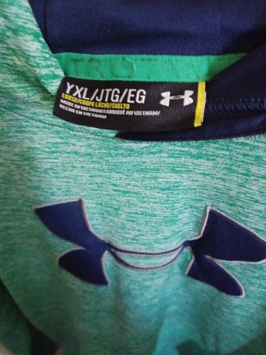 UNDER ARMOR Size XL Kids Green Hoodie - Picture 3 of 3