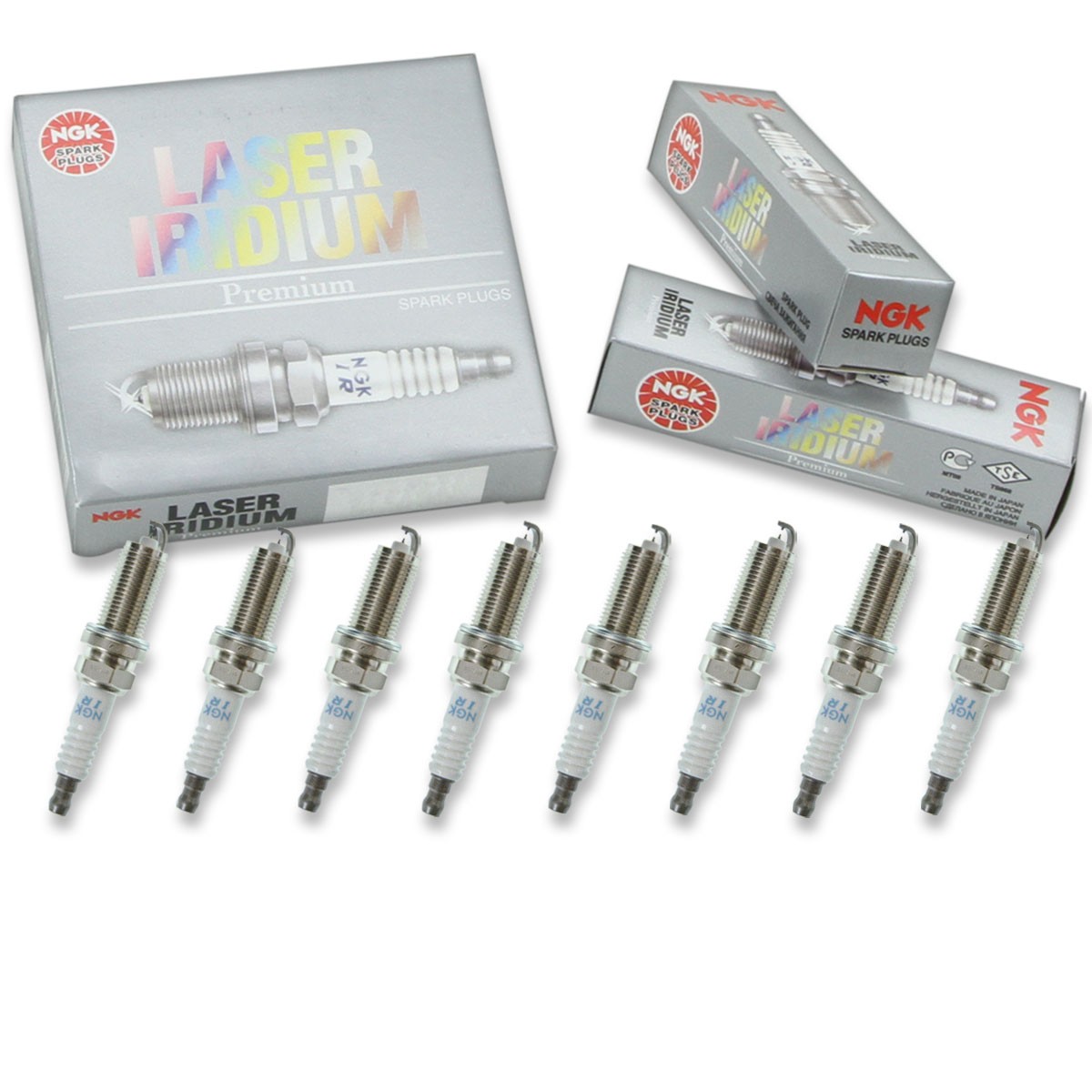 8 pcs NGK Laser Iridium Spark Plugs for 2007-2015 Nissan Titan 5.6L V8 - pr