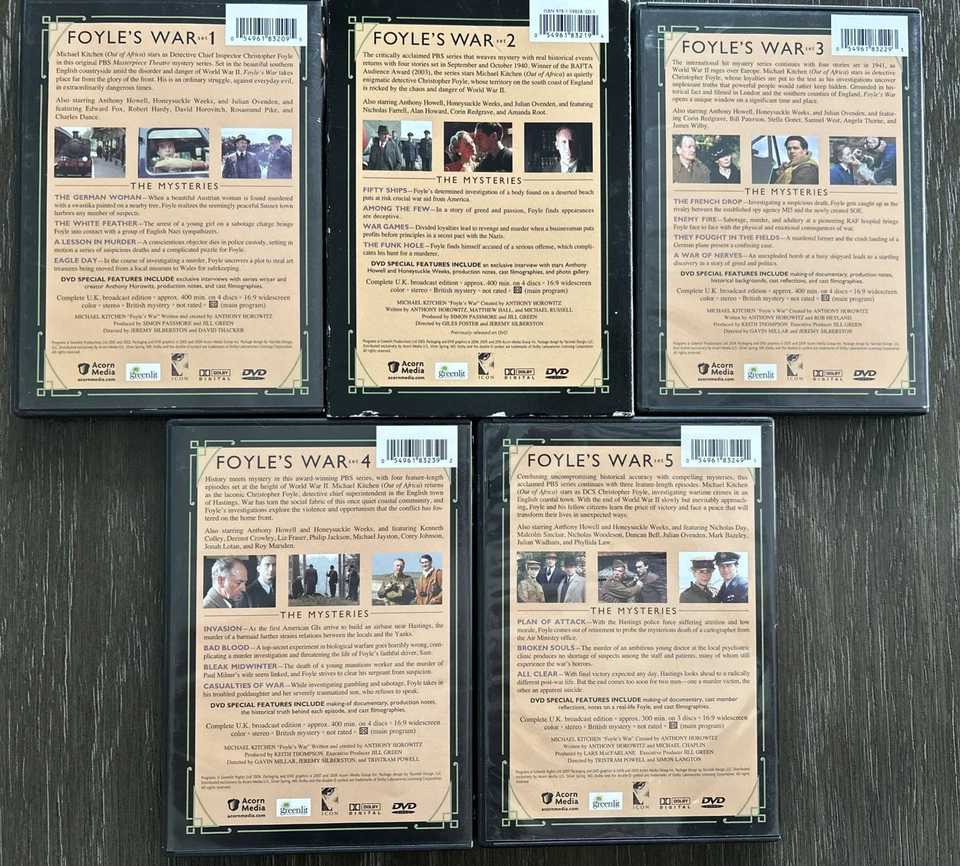 Foyle’s War DVD Sets 1, 2, 3, 4, 5 - Image 3 of 3