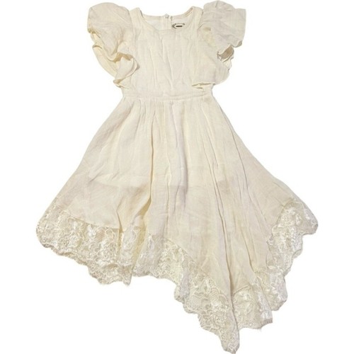 Vestido asimétrico Joyfilm Lakynna para niñas encaje aleteo fiesta ocasión talla 5 nuevo con etiquetas - Imagen 3 de 11