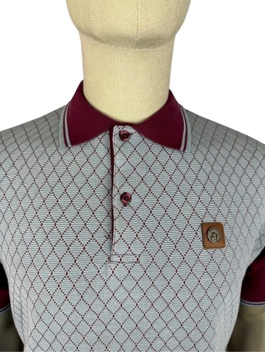 Trojan Mens Port Red Ottoman Rib Polo Shirt Blue T-Shirt Size XL BNWT Brand New - Picture 3 of 16