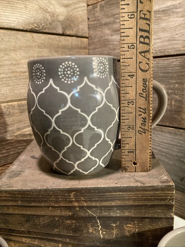 4- Taza de cerámica gris y blanca marroquí Baum de gran tamaño usada en excelente estado - Imagen 5 de 5