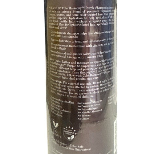 PURA D'OR Dor ColorHarmony Purple Shampoo & Conditioner Keratin Sulfate Free Set - Picture 6 of 6