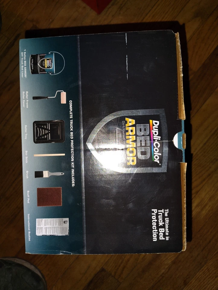 Kit de revestimiento de cama de camión hágalo usted mismo armadura de cama de doble color revestimiento de poliuretano negro satinado Foto 2 de 4