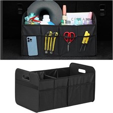 Car Trunk Organizer, Collapsible Multi-Compartment Vehicle Trunk Storage Contain