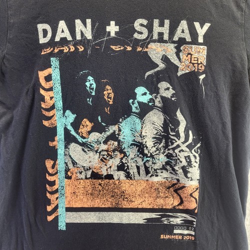 Dan + Shay Shirt Womens Large Black Summer 2019 Concert Tour Short Sleeve Music - Picture 3 of 18