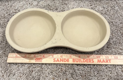 PAMPERED CHEF Double Microwave Egg Cooker Stoneware #5132 RETIRED USED - Picture 2 of 6