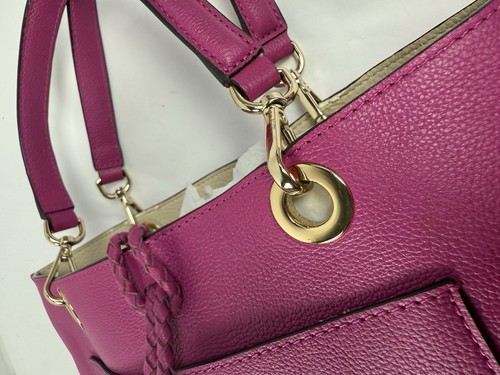 Henri Bendel Purse Hot Pink Satchel Top Handle Bag - 第 13/19 張圖片