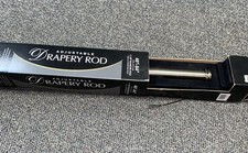 Cambria Adjustable Brushed Silver Drapery Rod Set 48in-84in 1 1/8  dia pole