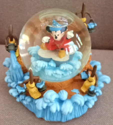 Disney Mickey Mouse Musical Snow Globe Fantasia The Sorcerer's Apprentice - Picture 7 of 10