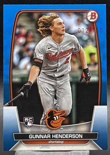 🔥🔥 Tarjeta de novato Bowman Gunner Henderson/150 Blue Border RC SP 2023 🔥🔥 - Imagen 2 de 3